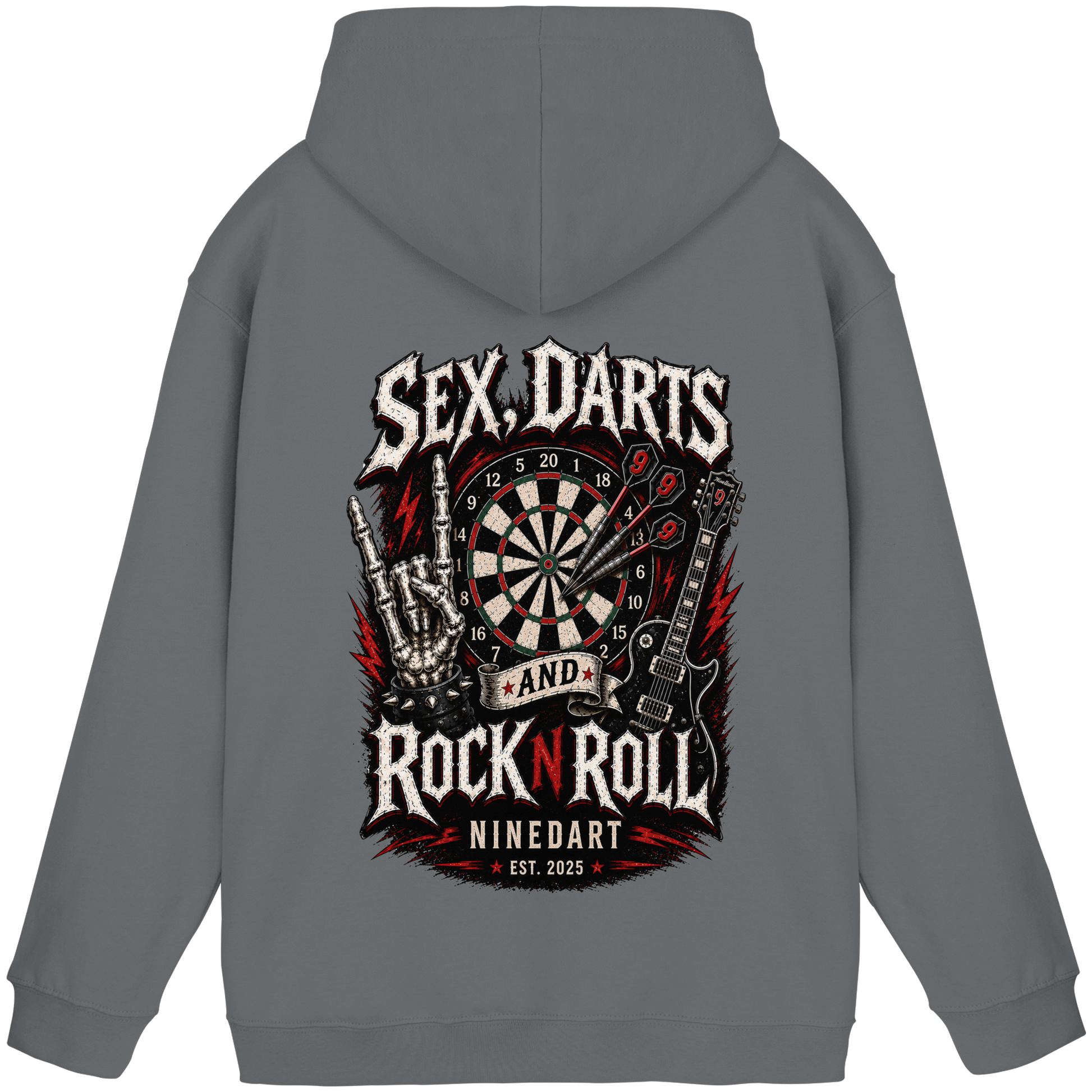 SEX, DARTS AND ROCK N ROLL - Basic Unisex Hoodie