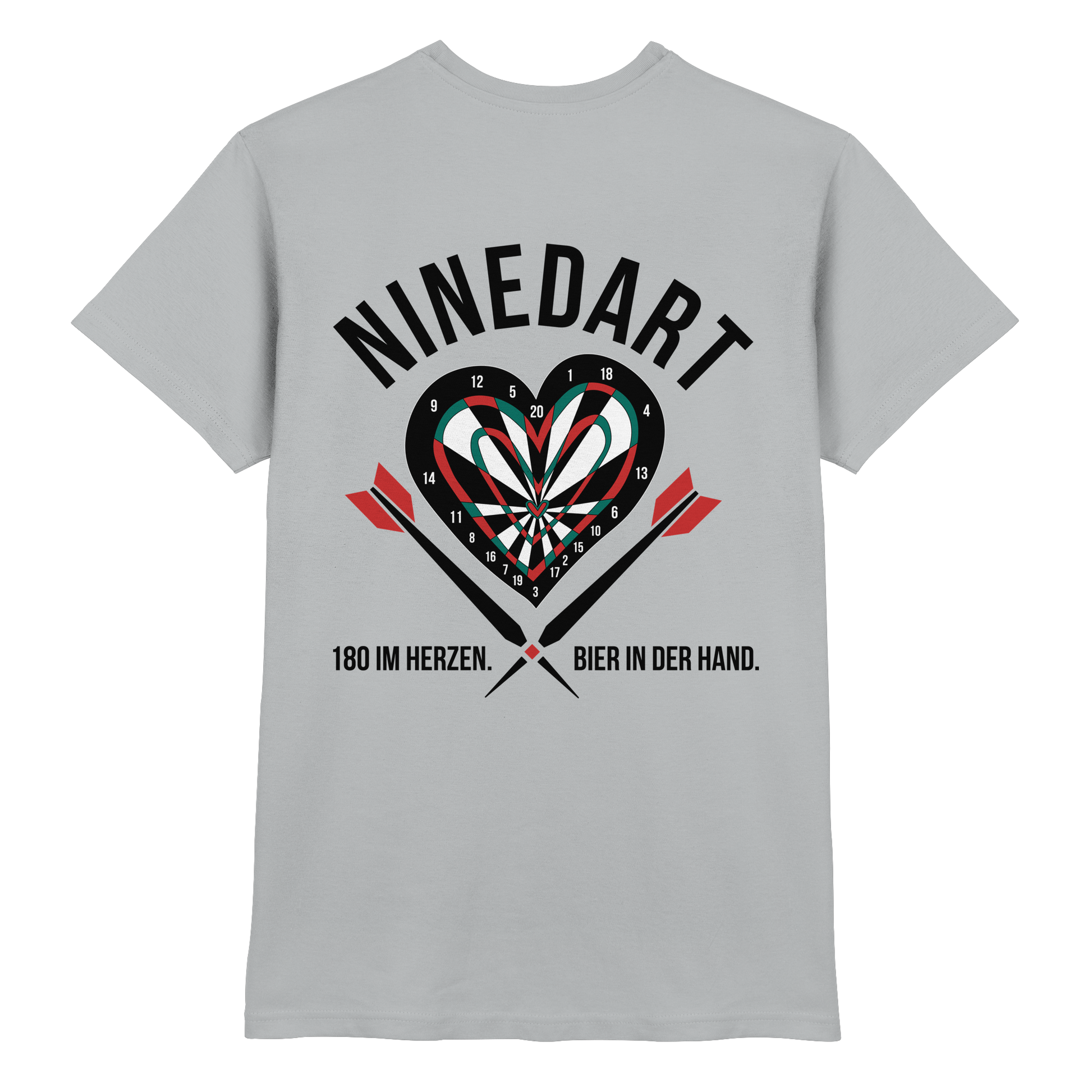 NINEDART – 180 im Herzen. Bier in der Hand.  - Premium Shirt