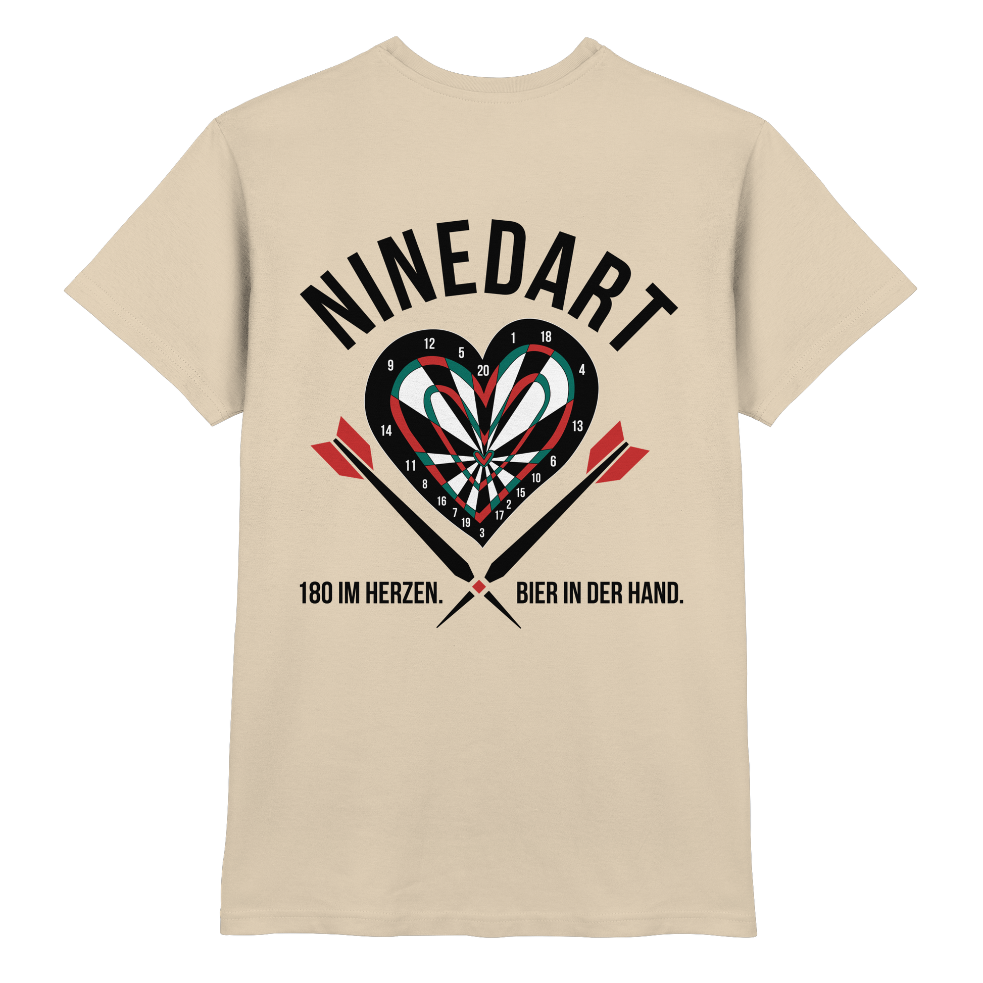 NINEDART – 180 im Herzen. Bier in der Hand.  - Premium Shirt
