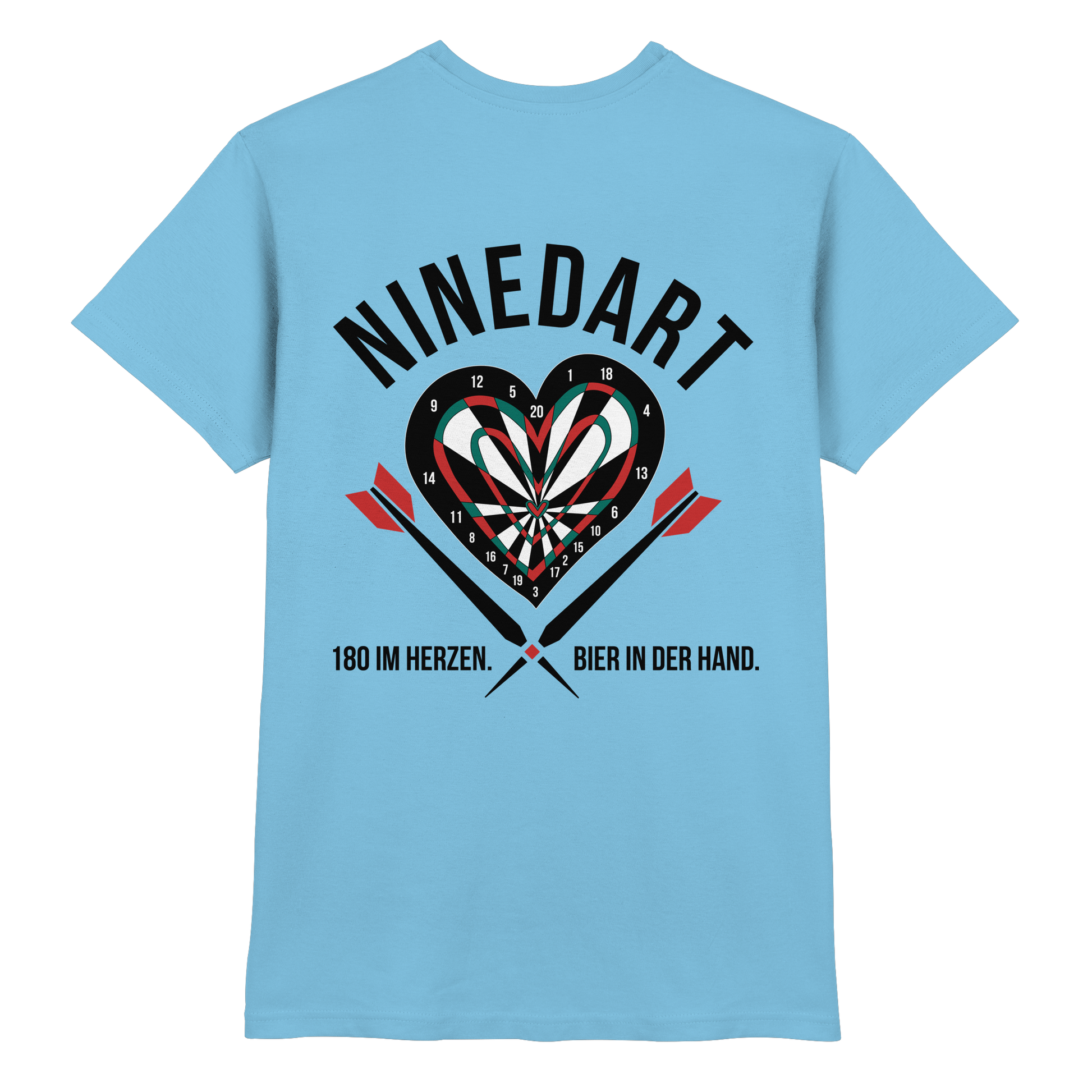 NINEDART – 180 im Herzen. Bier in der Hand.  - Premium Shirt