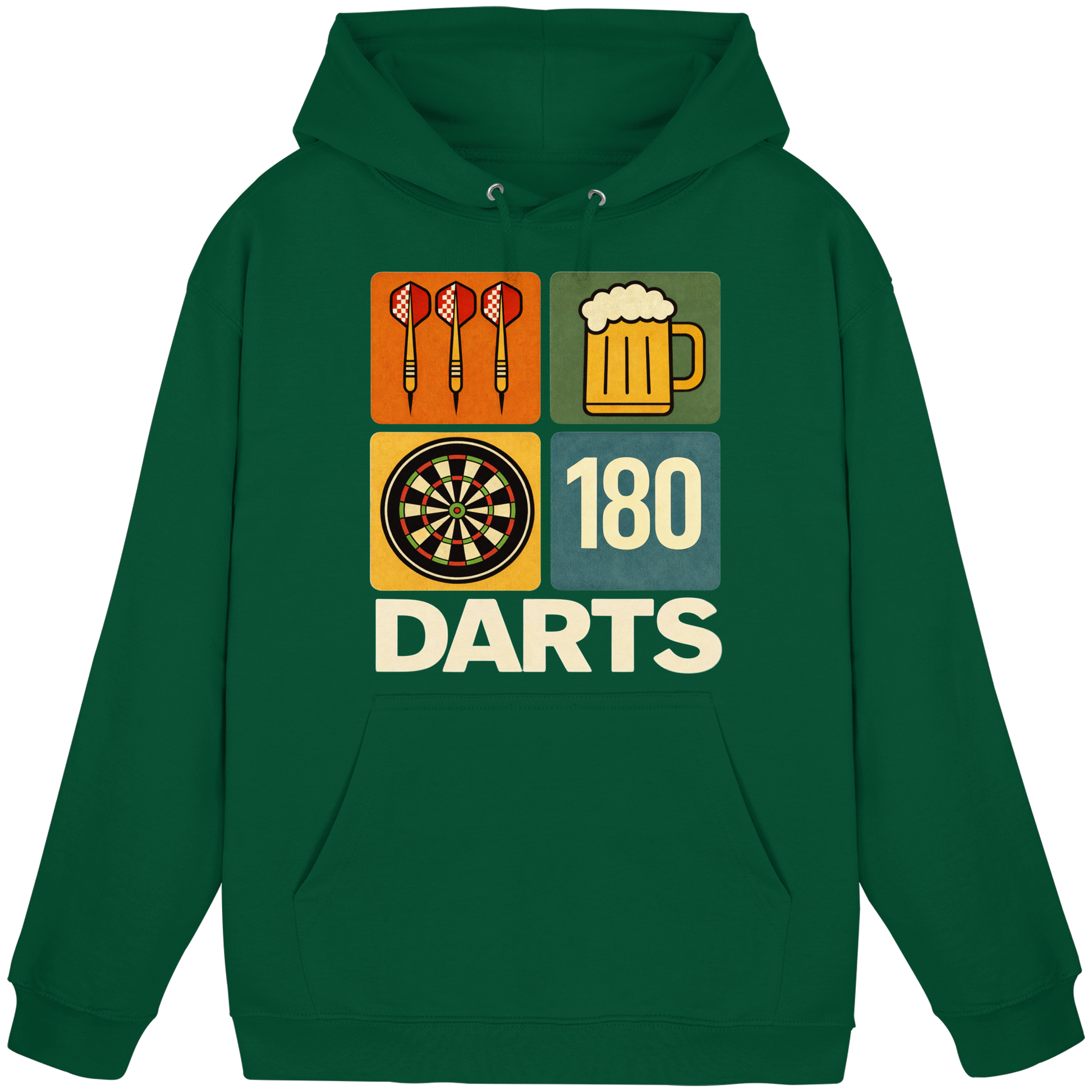 Darts & Beer – Vintage 180 Design - Basic Unisex Hoodie