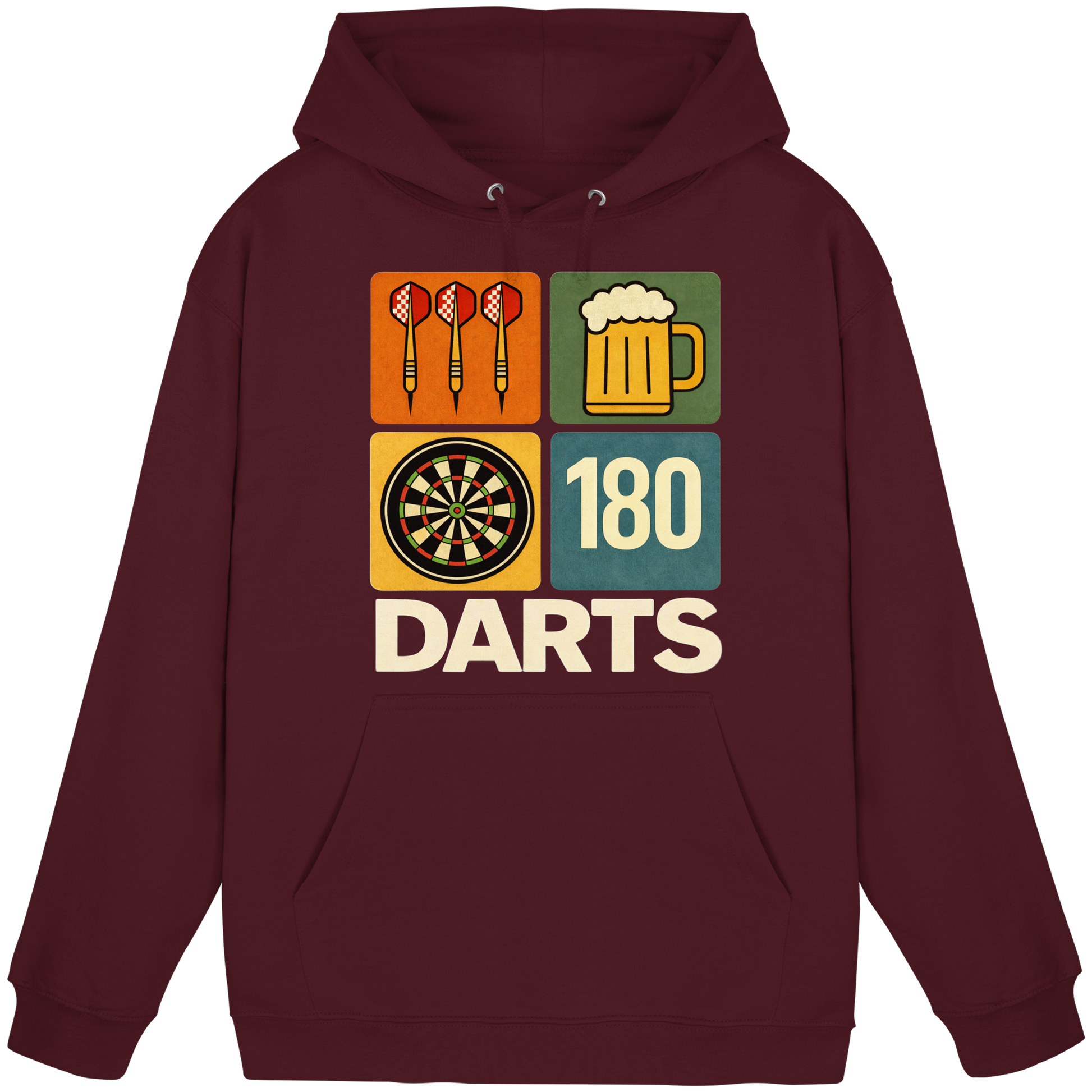 Darts & Beer – Vintage 180 Design - Basic Unisex Hoodie