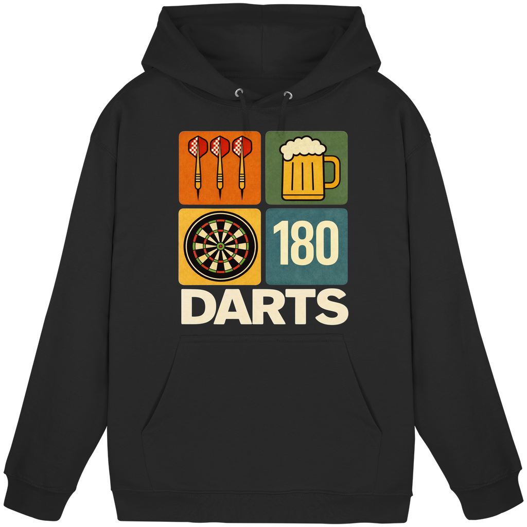 Darts & Beer – Vintage 180 Design - Basic Unisex Hoodie