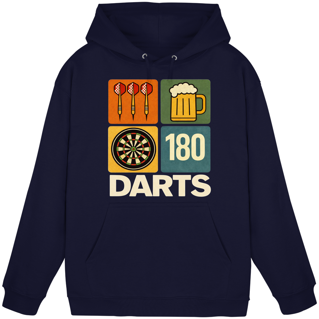 Darts & Beer – Vintage 180 Design - Basic Unisex Hoodie
