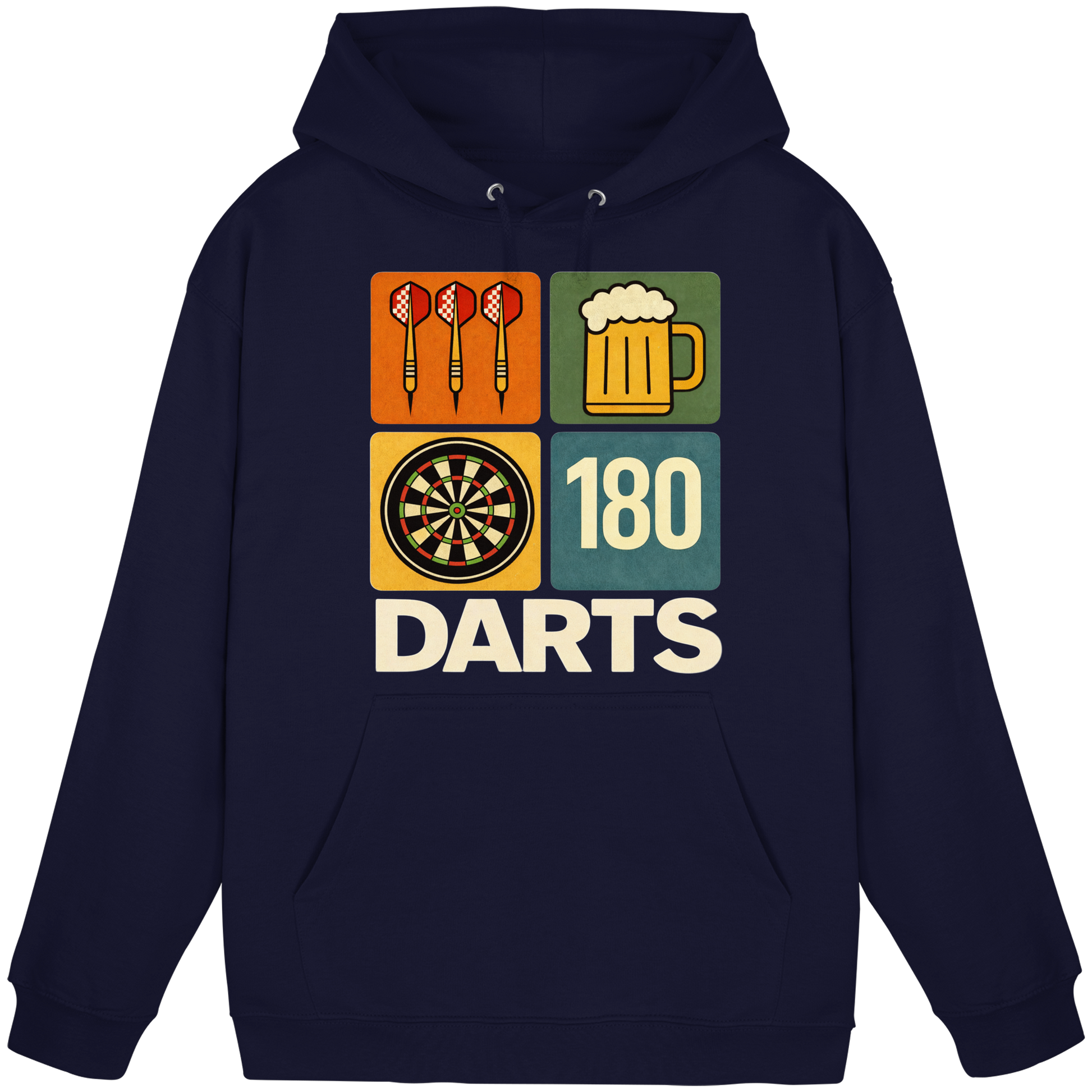 Darts & Beer – Vintage 180 Design - Basic Unisex Hoodie