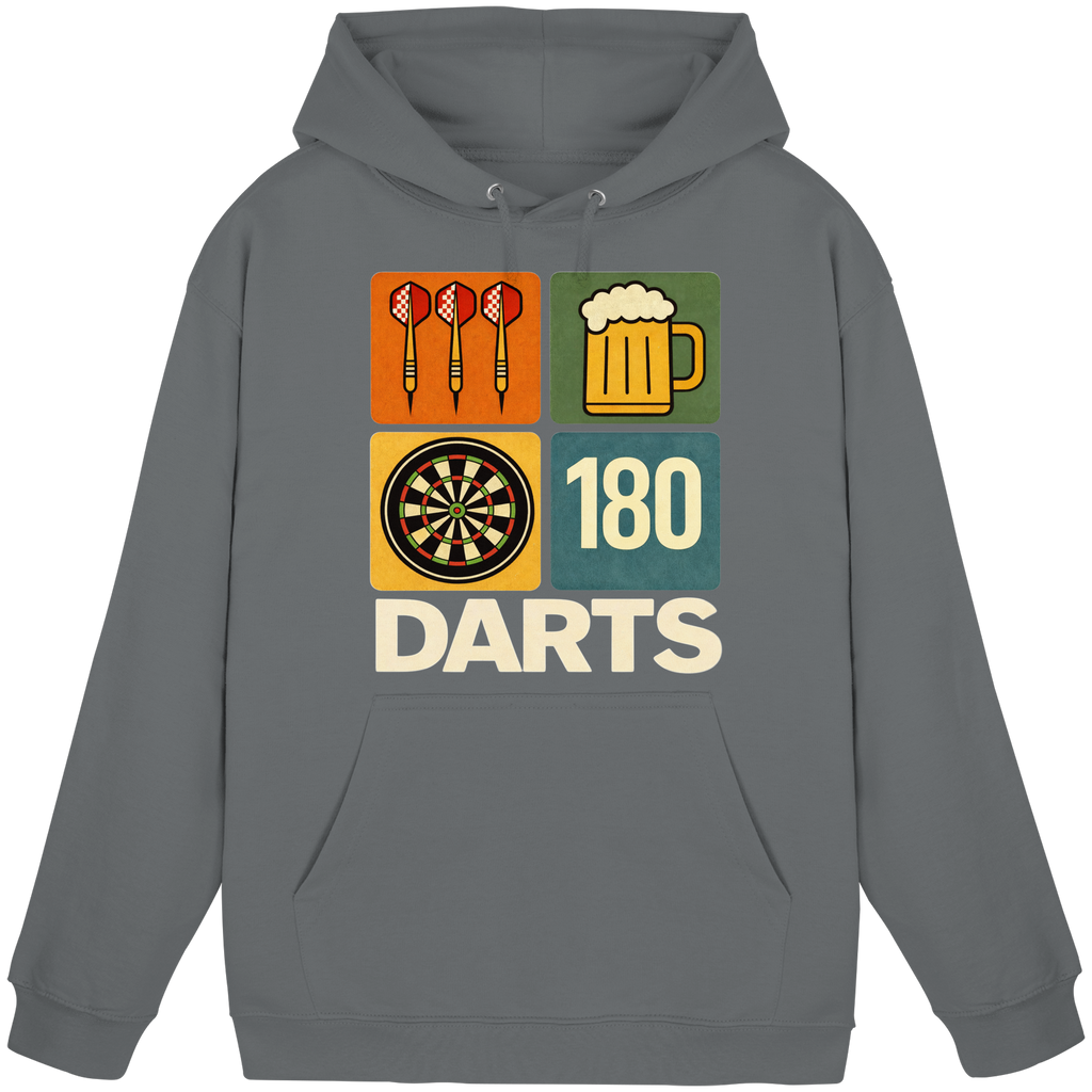 Darts & Beer – Vintage 180 Design - Basic Unisex Hoodie