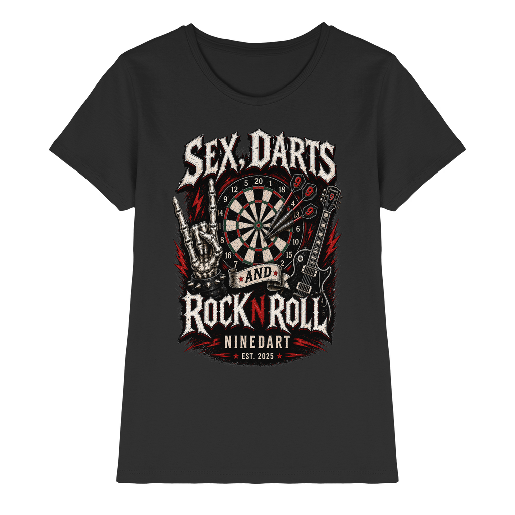 SEX, DARTS AND ROCK N ROLL - Ladies Premium Shirt