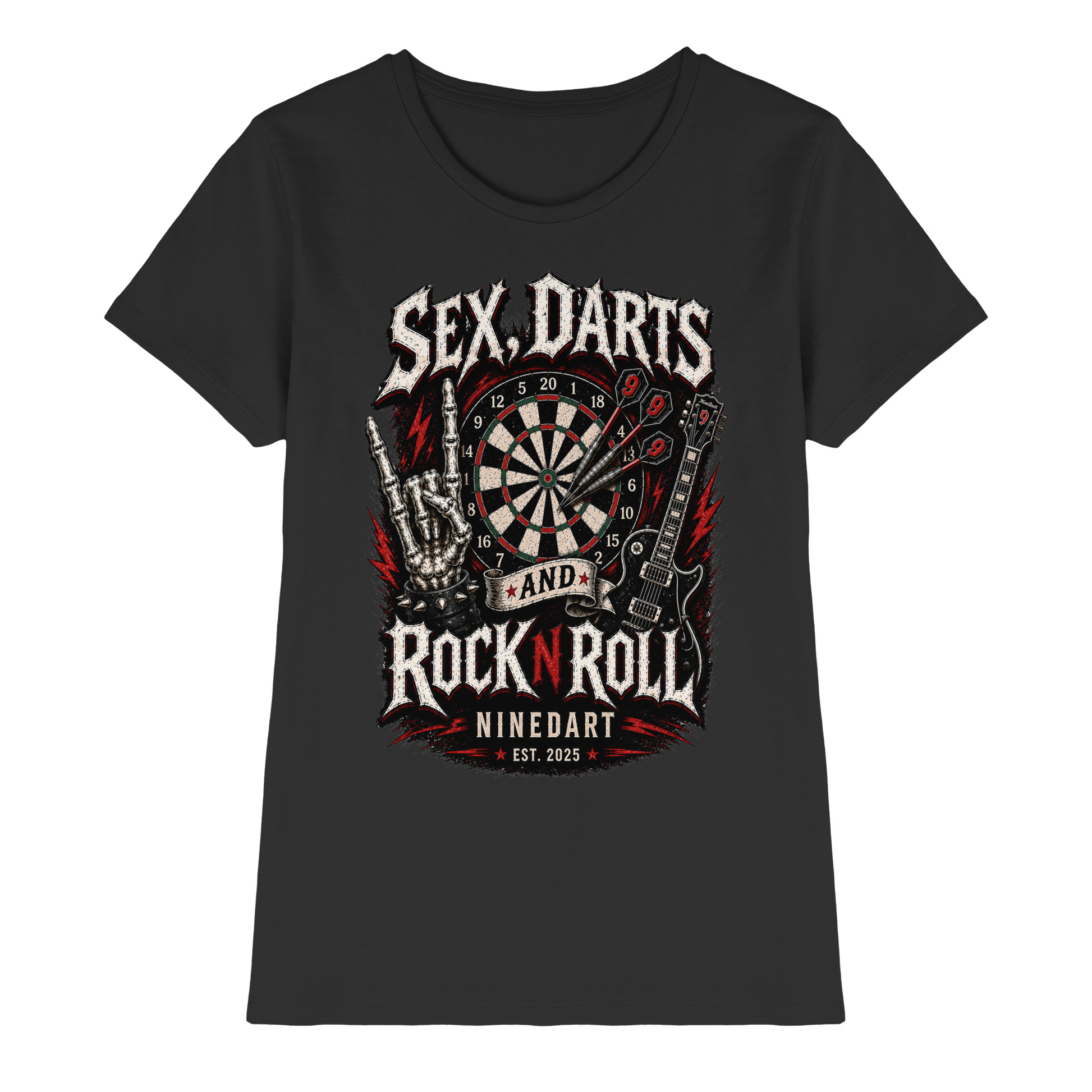 SEX, DARTS AND ROCK N ROLL - Ladies Premium Shirt