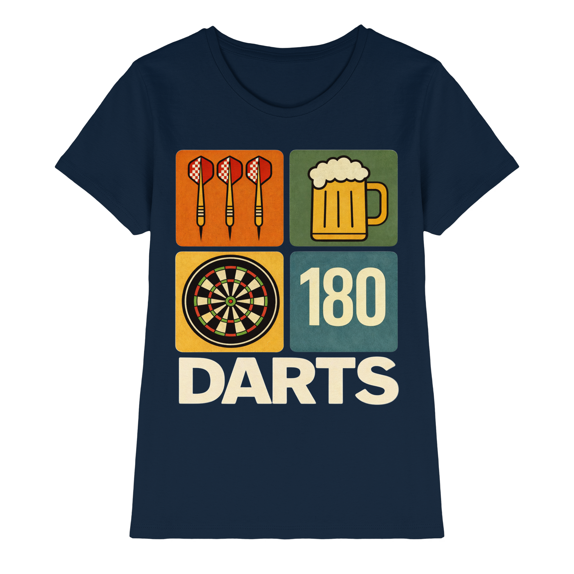 Darts & Beer – Vintage 180 Design - Ladies Premium Shirt