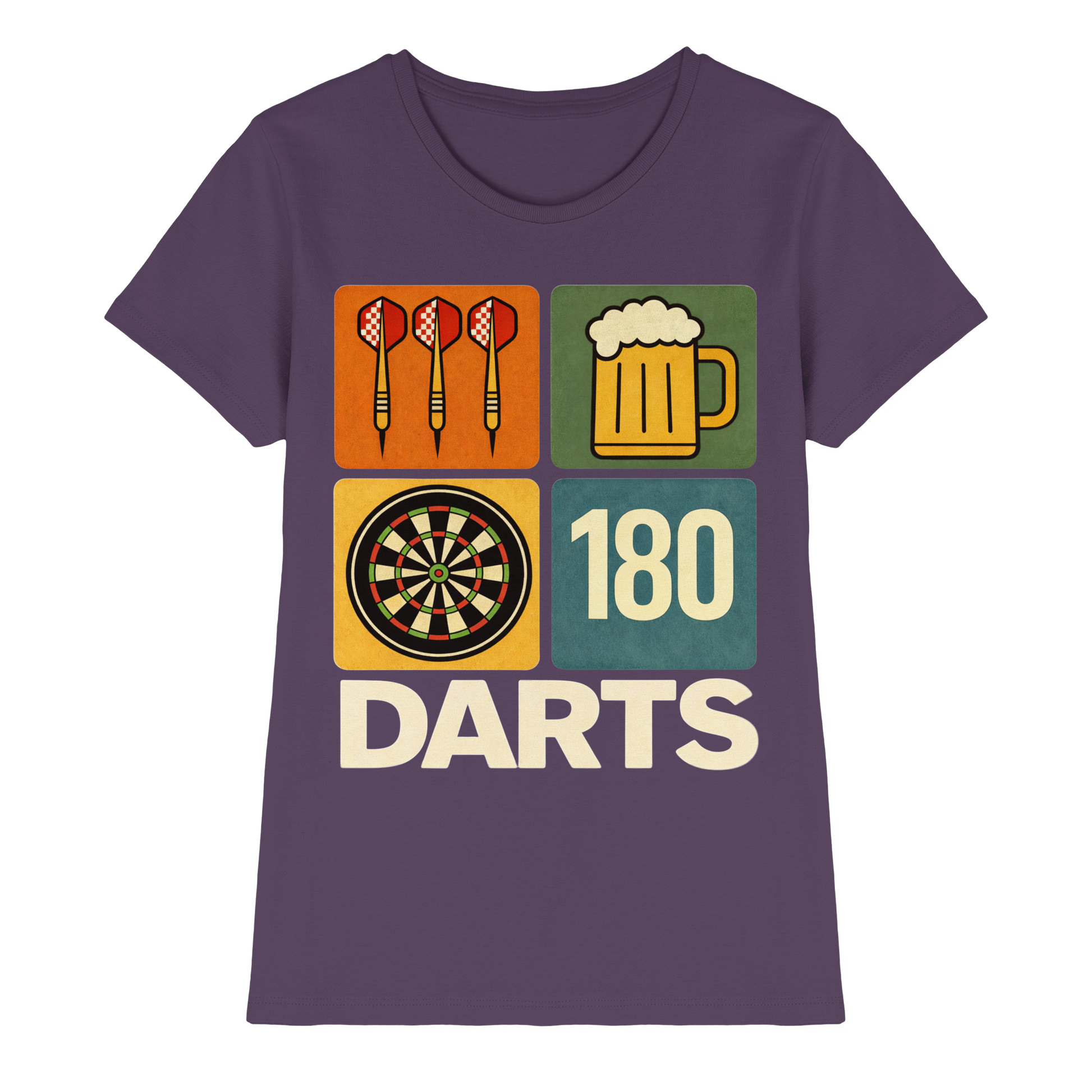 Darts & Beer – Vintage 180 Design - Ladies Premium Shirt