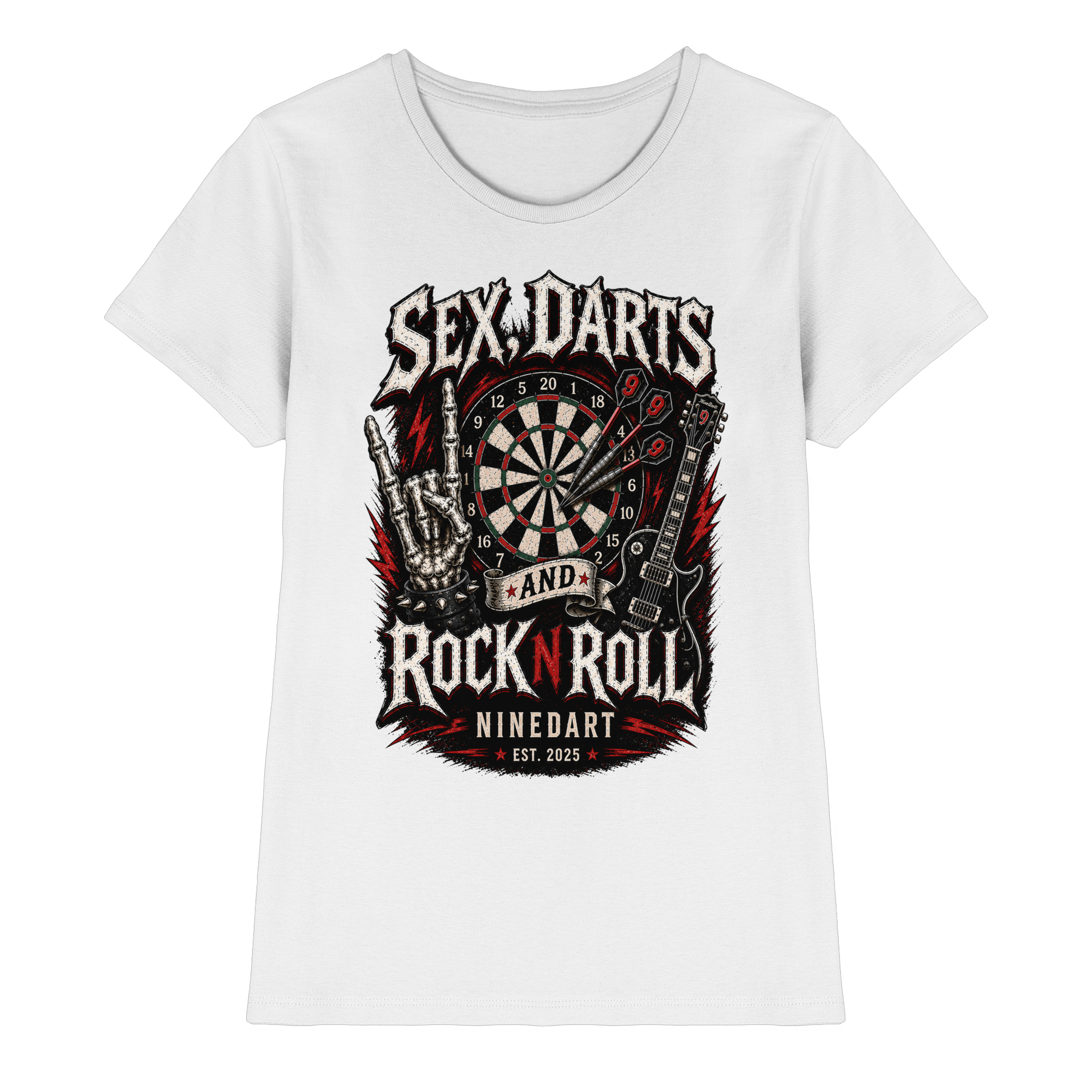 SEX, DARTS AND ROCK N ROLL - Ladies Premium Shirt