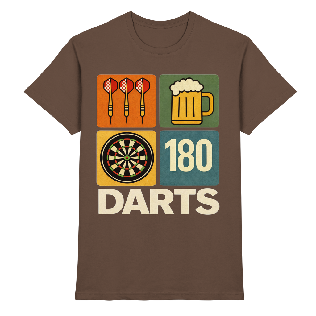 Darts & Beer – Vintage 180 Design - Premium Shirt
