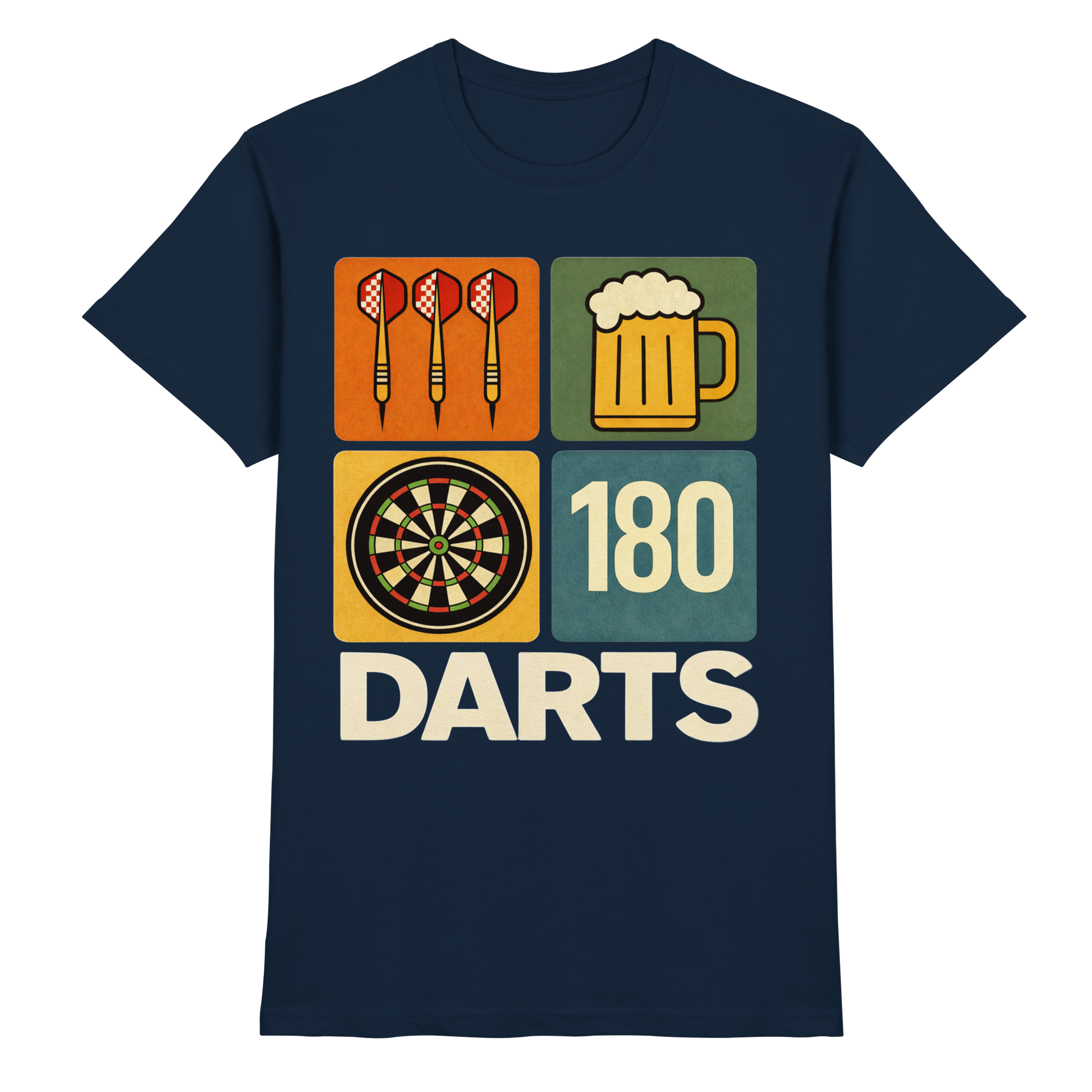 Darts & Beer – Vintage 180 Design - Premium Shirt